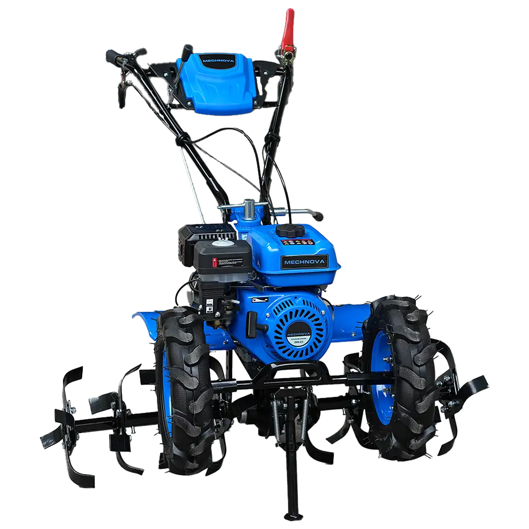 7HP Petrol Power Weeder Tube Tyre 208cc | Mini Tiller Tractor Cultivator Machine | All Types of Crops, Farming, Agriculture, Garden | 2 Forward & 1 Reverse Gear