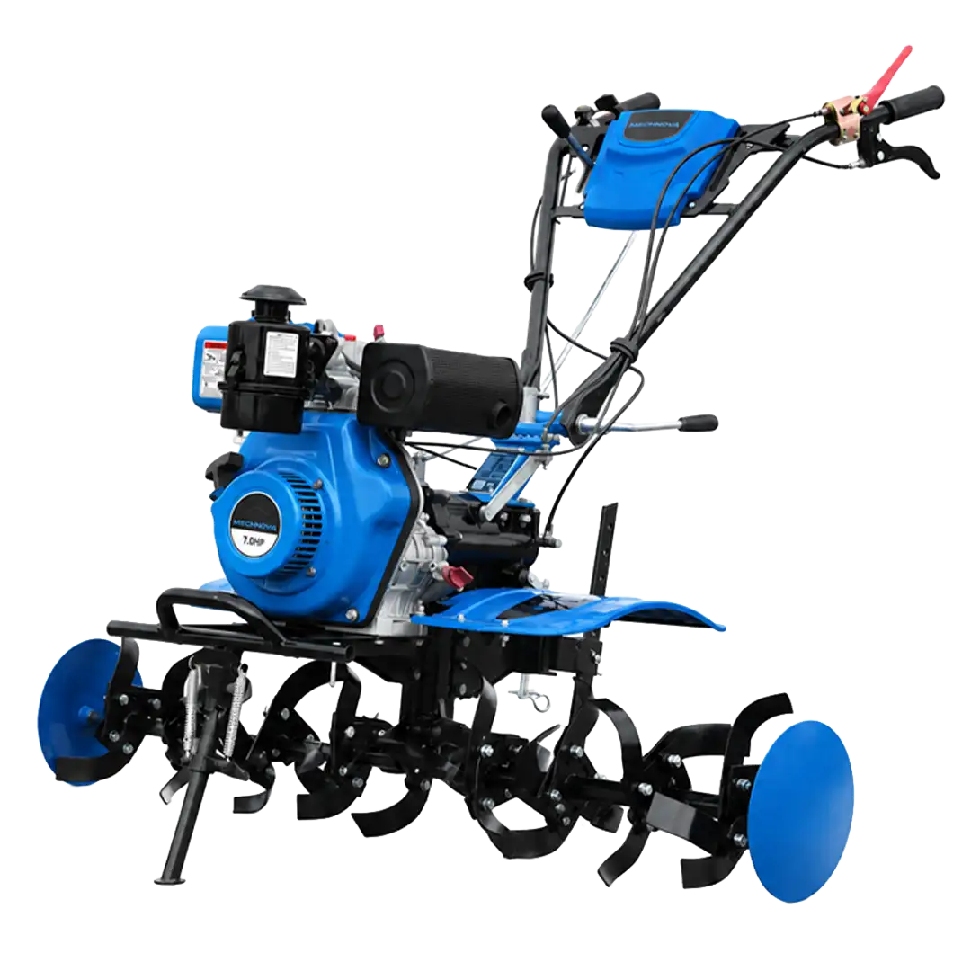 6.5 HP Power Weeder Diesel Tube Tyre Tiller Machine | Mini Tractor for Agriculture Farming, Inter Cultivator & Garden Use | Rotatable Handle | MDT900GA-173